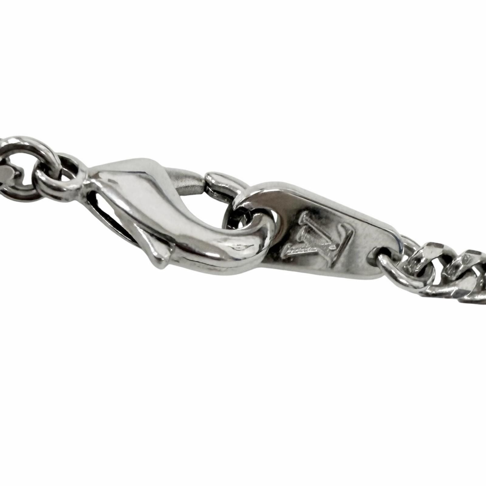 Louis Vuitton Pendant Damier Staple Necklace Silver — view 6