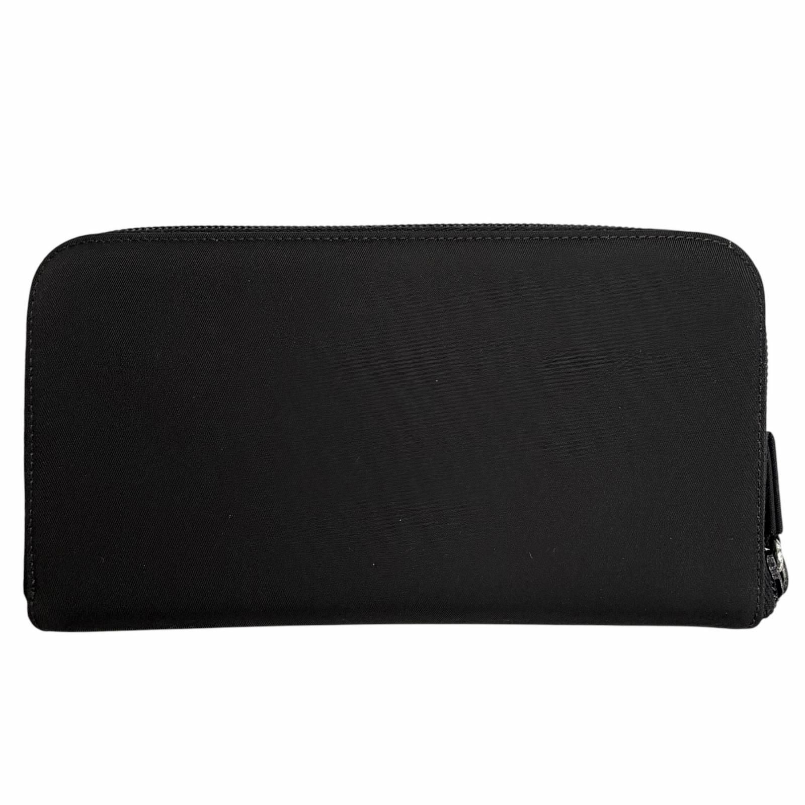 Prada Tessuto Nylon Zip Around Wallet Black — view 3