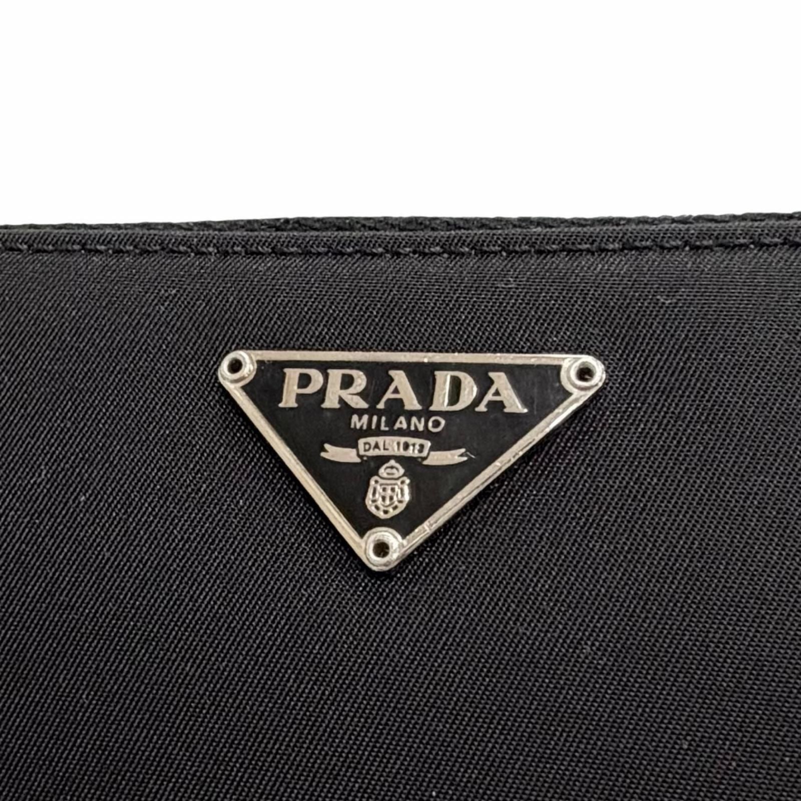 Prada Tessuto Nylon Zip Around Wallet Black — view 7