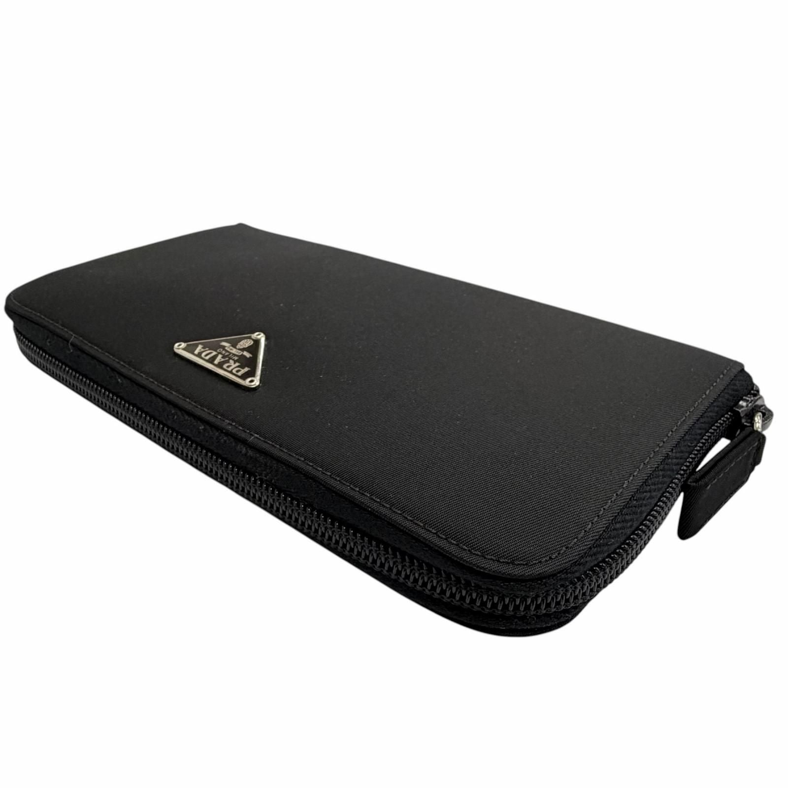 Prada Tessuto Nylon Zip Around Wallet Black — view 4
