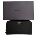 Prada Tessuto Nylon Zip Around Wallet Black — view 2