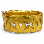 Chanel Vintage CC Logo Bangle Bracelet Gold
