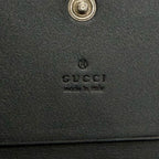 Gucci GG Emblem Card Case Leather Guccissima Bifold Business Holder Black — view 7