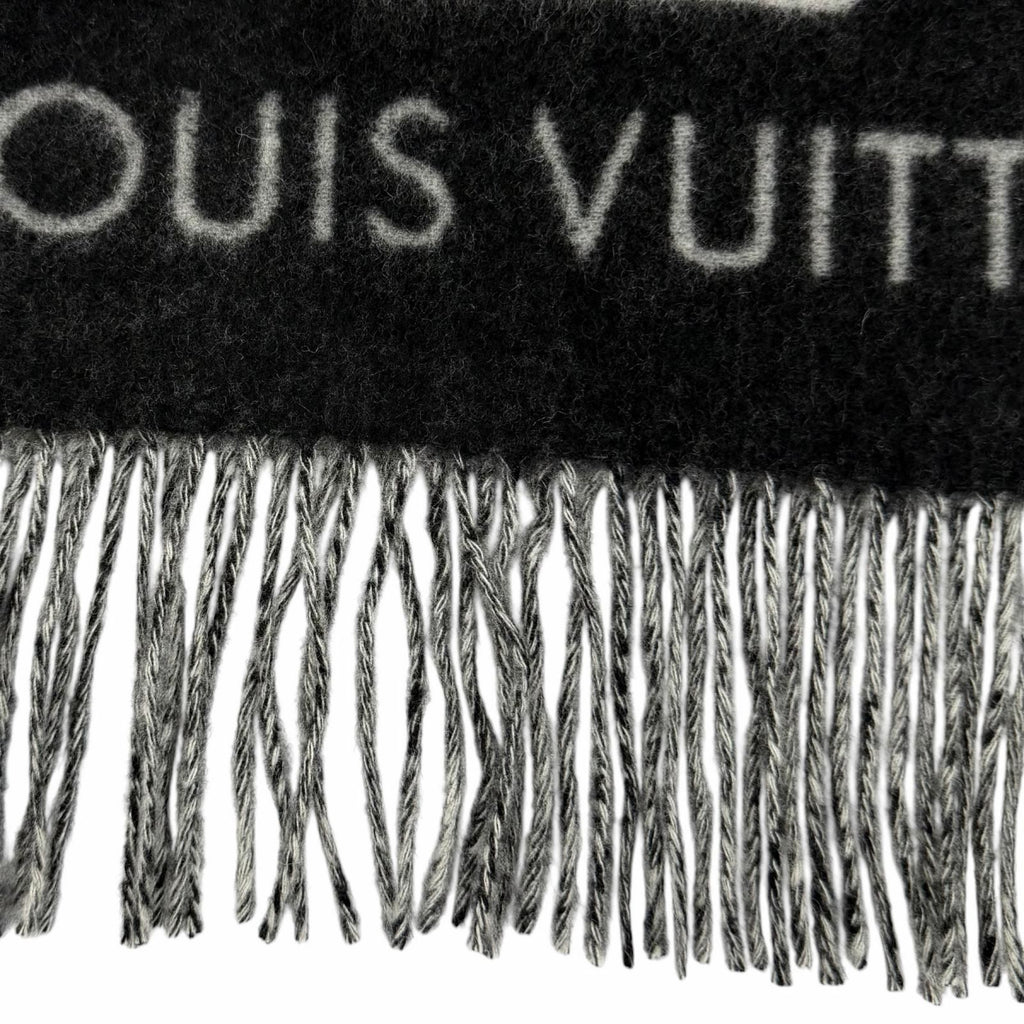 Louis Vuitton Scarf Reykjavik Cashmere Noir Monogram 170 45 cm — view 6