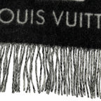 Louis Vuitton Scarf Reykjavik Cashmere Noir Monogram 170 45 cm — view 6
