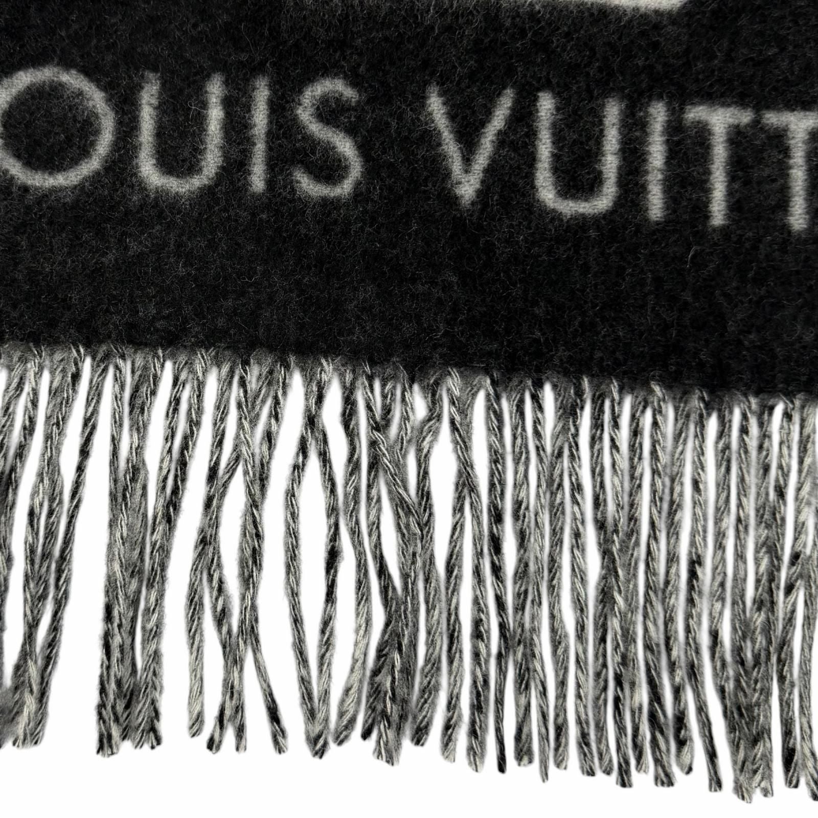Louis Vuitton Scarf Reykjavik Cashmere Noir Monogram 170 45 cm — view 6