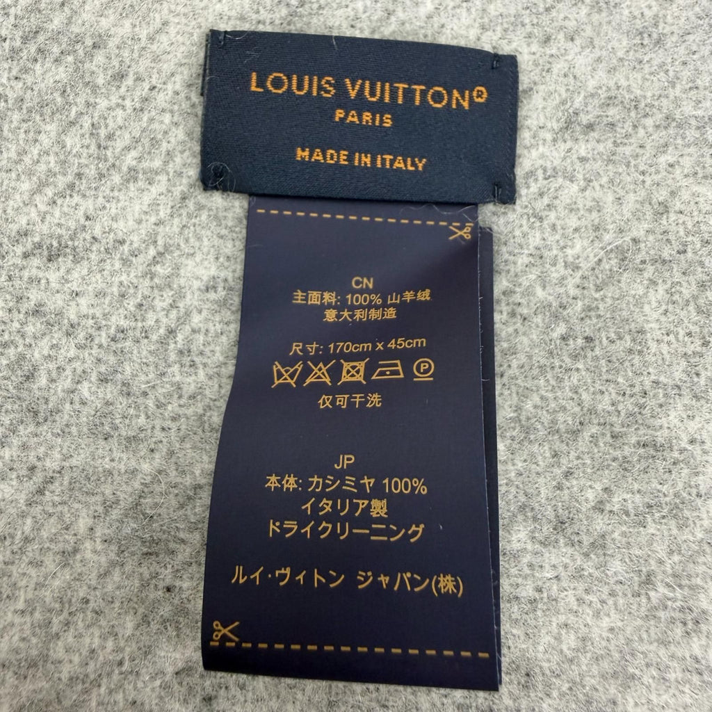 Louis Vuitton Scarf Reykjavik Cashmere Noir Monogram 170 45 cm — view 7