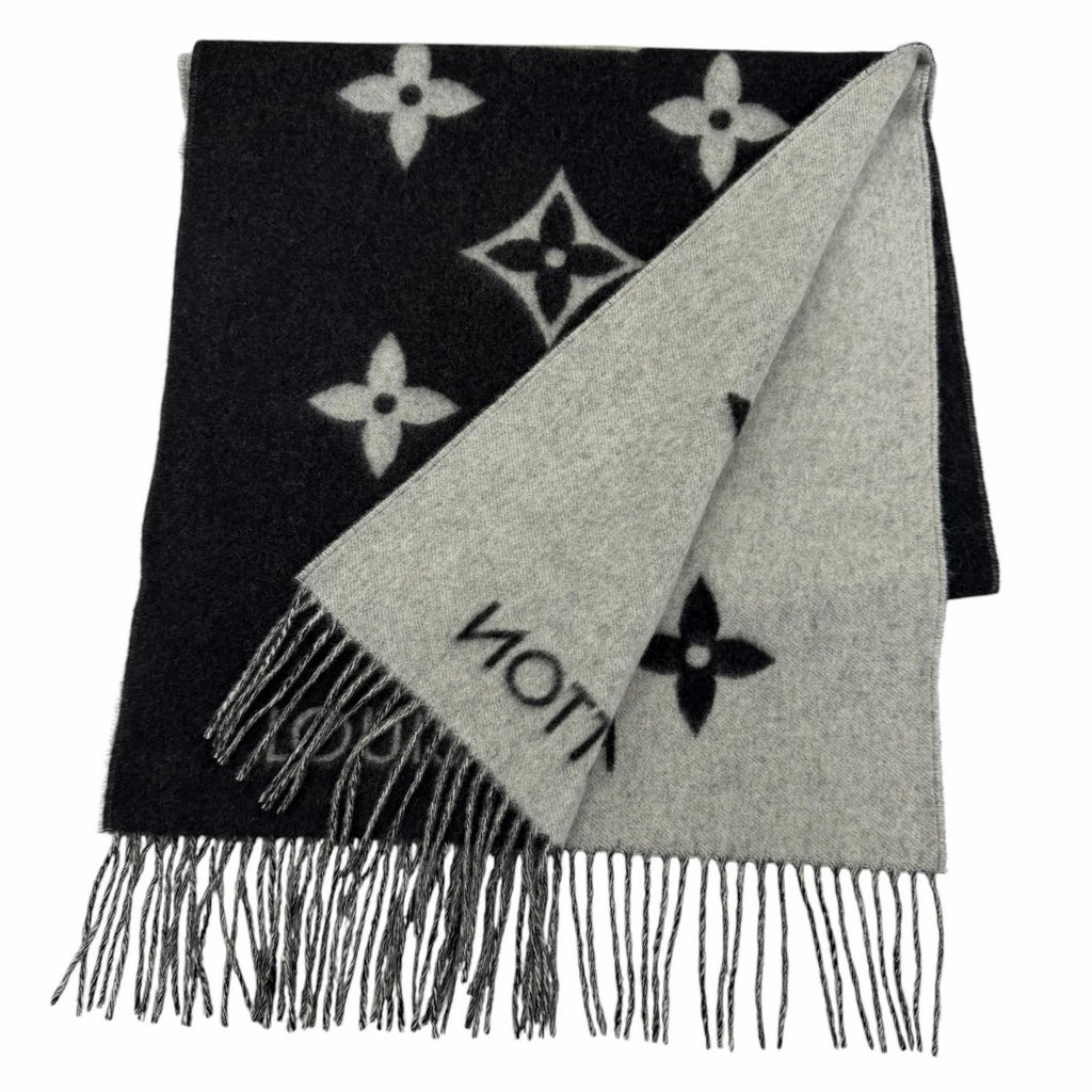 Louis Vuitton Scarf Reykjavik Cashmere Noir Monogram 170 45 cm — view 3