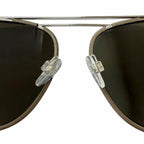 Chanel CC Logo Mirror with Leather Lens Avier Ta Sunglasses Gray Jew 55 Eyewear — view 6
