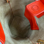 Loewe Pebble Bucket Bag Mini Smooth Calfskin 2-Way Shoulder Vivid Orange — view 8