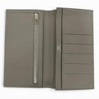 Hermes Citizen Twill Long Veau Epsom Grime Silver Wallet — view 4