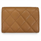 Chanel Classic Small Flap Wallet Caviar Leather CC Logo Quilted Brown — view 3