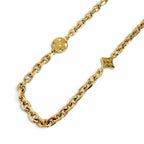 Louis Vuitton Chain LV Yours Monogram Flower Necklace Gold