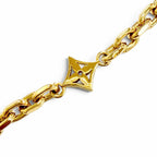 Louis Vuitton Chain LV Yours Monogram Flower Necklace Gold — view 7