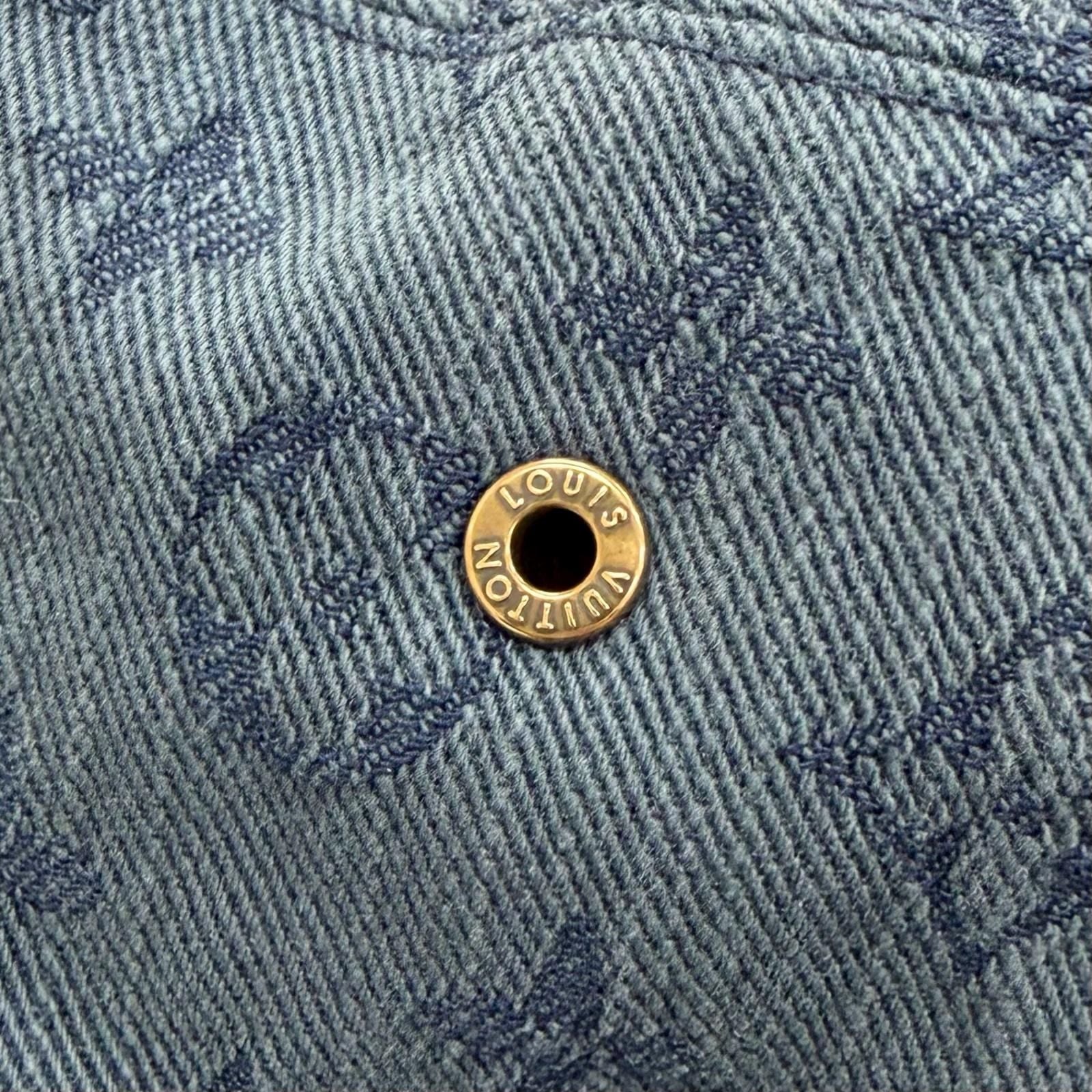 Louis Vuitton Chapeau Monogram Denim Reversible Bucket Hat Indigo Blue — view 8