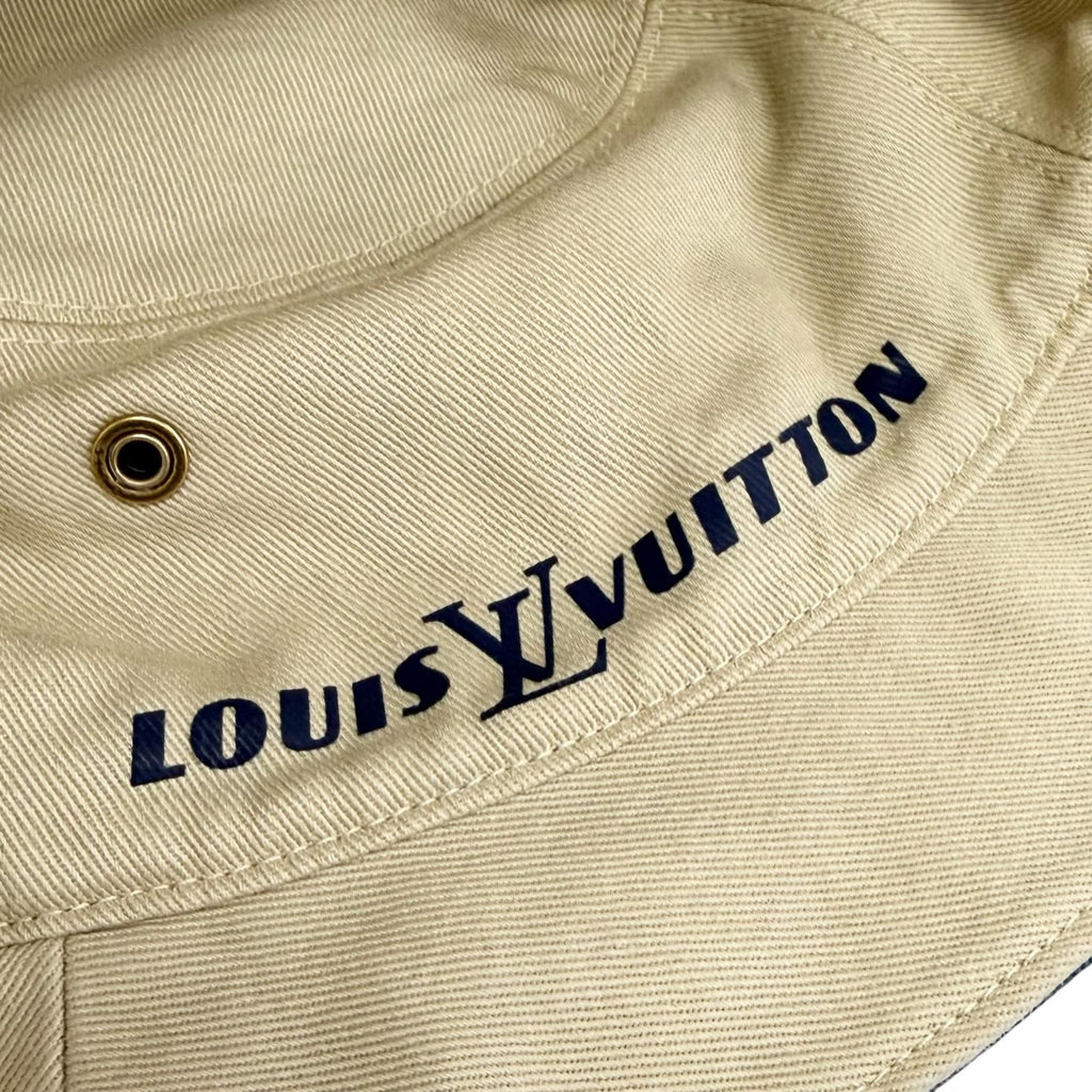 Louis Vuitton Chapeau Monogram Denim Reversible Bucket Hat Indigo Blue — view 7