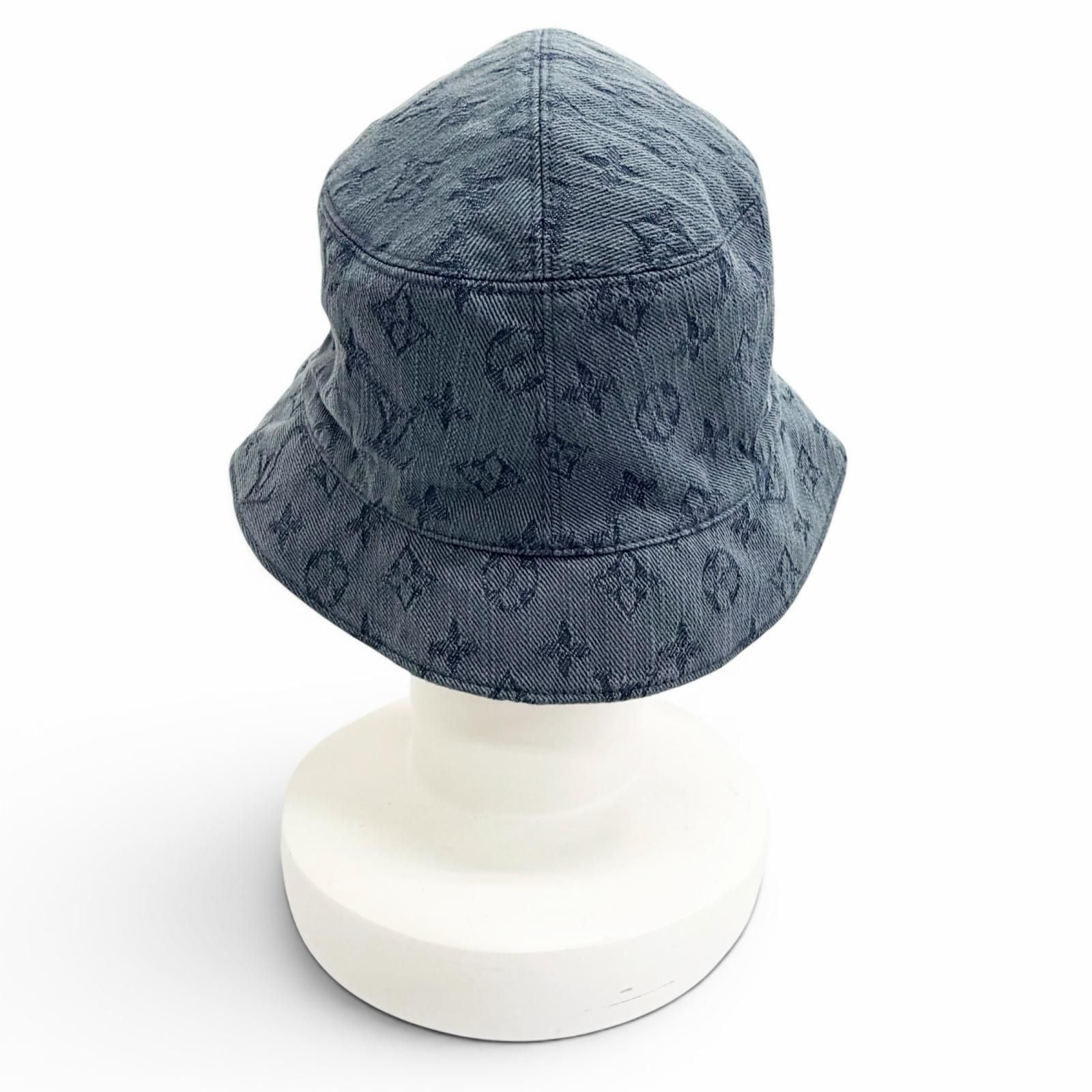 Louis Vuitton Chapeau Monogram Denim Reversible Bucket Hat Indigo Blue — view 5