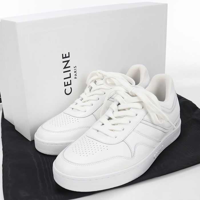 Celine Lace Up Low Sneakers Leather