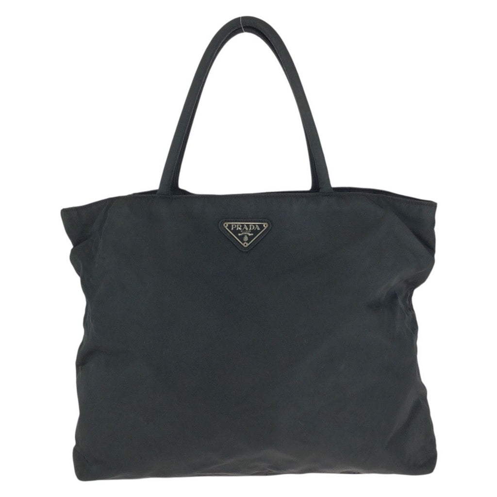 Prada Tessuto Black Silver Nylon Tote