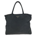 Prada Tessuto Black Silver Nylon Tote
