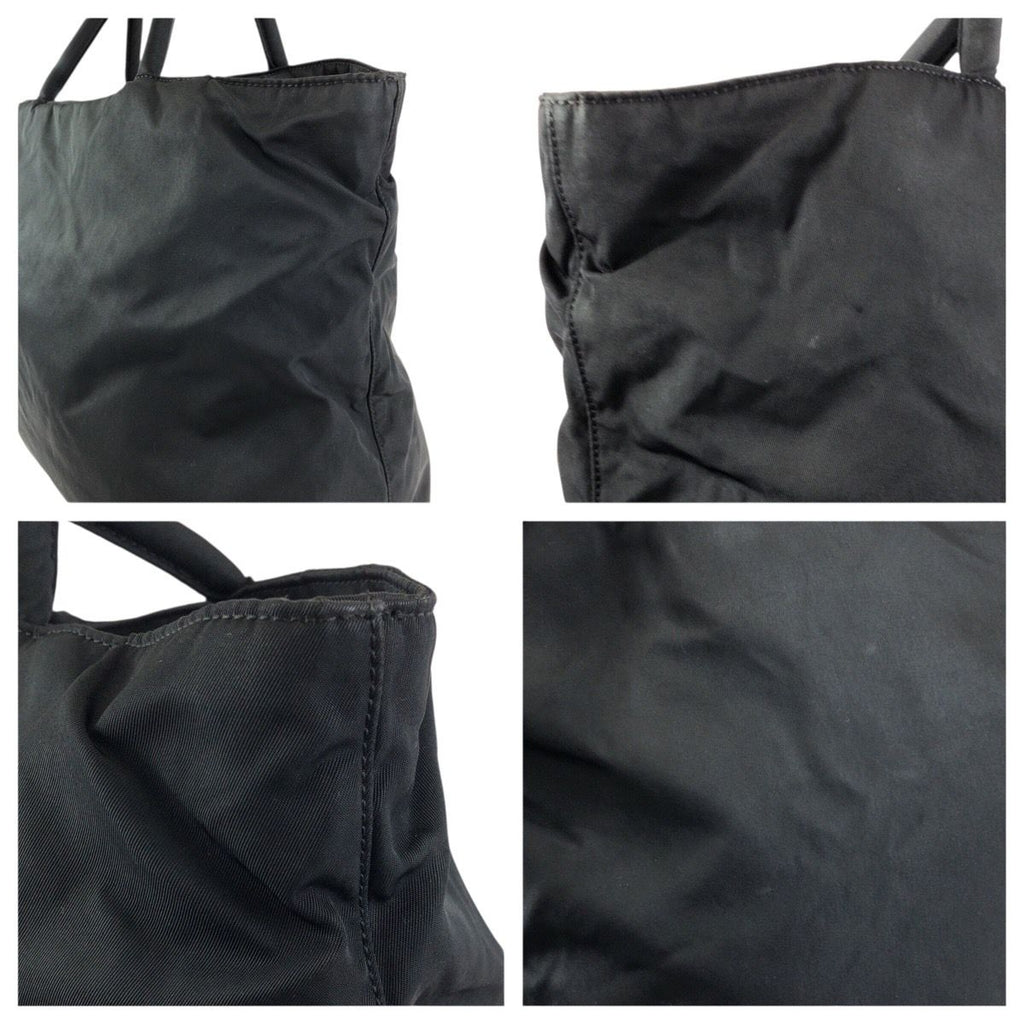 Prada Tessuto Black Silver Nylon Tote — view 5
