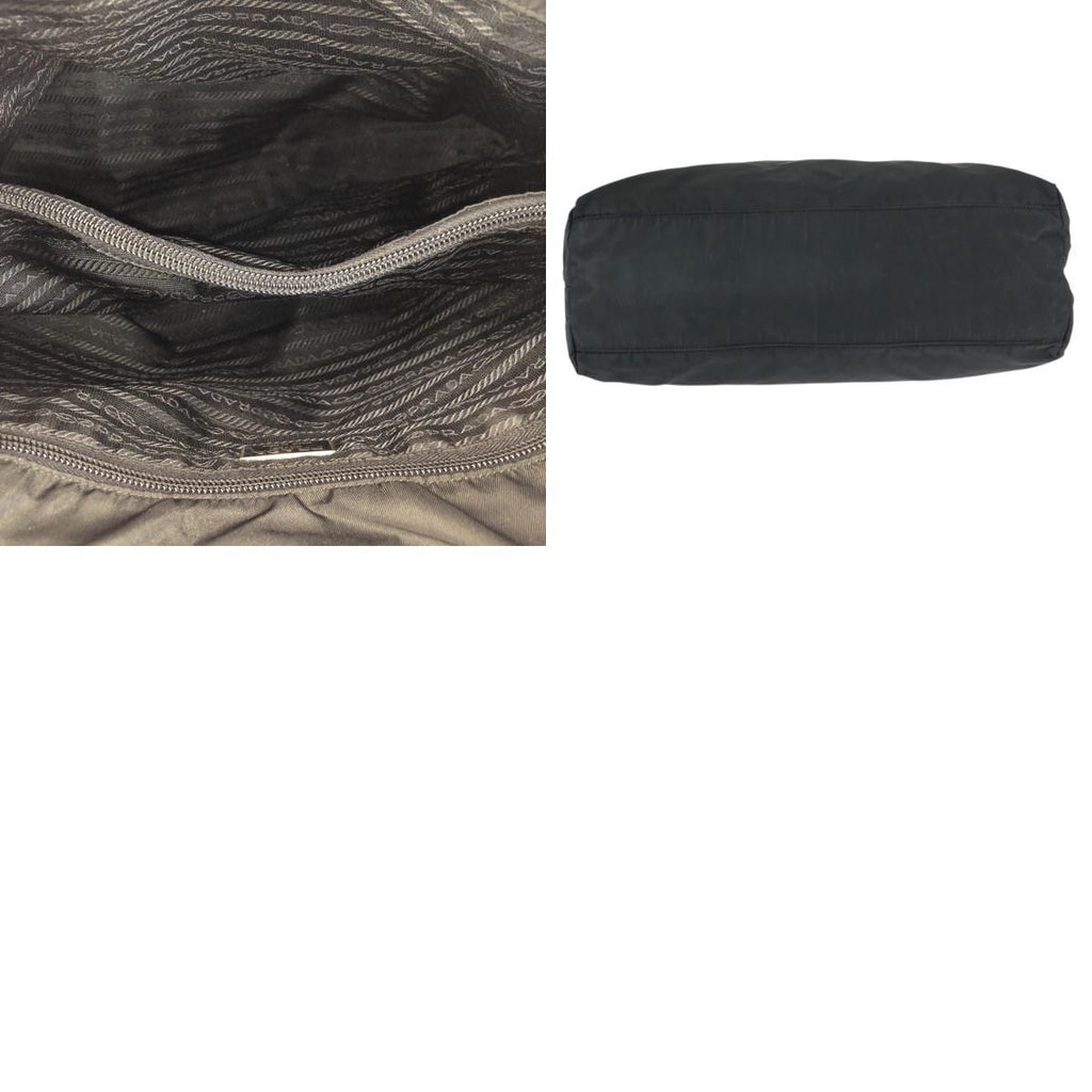 Prada Tessuto Black Silver Nylon Tote — view 9