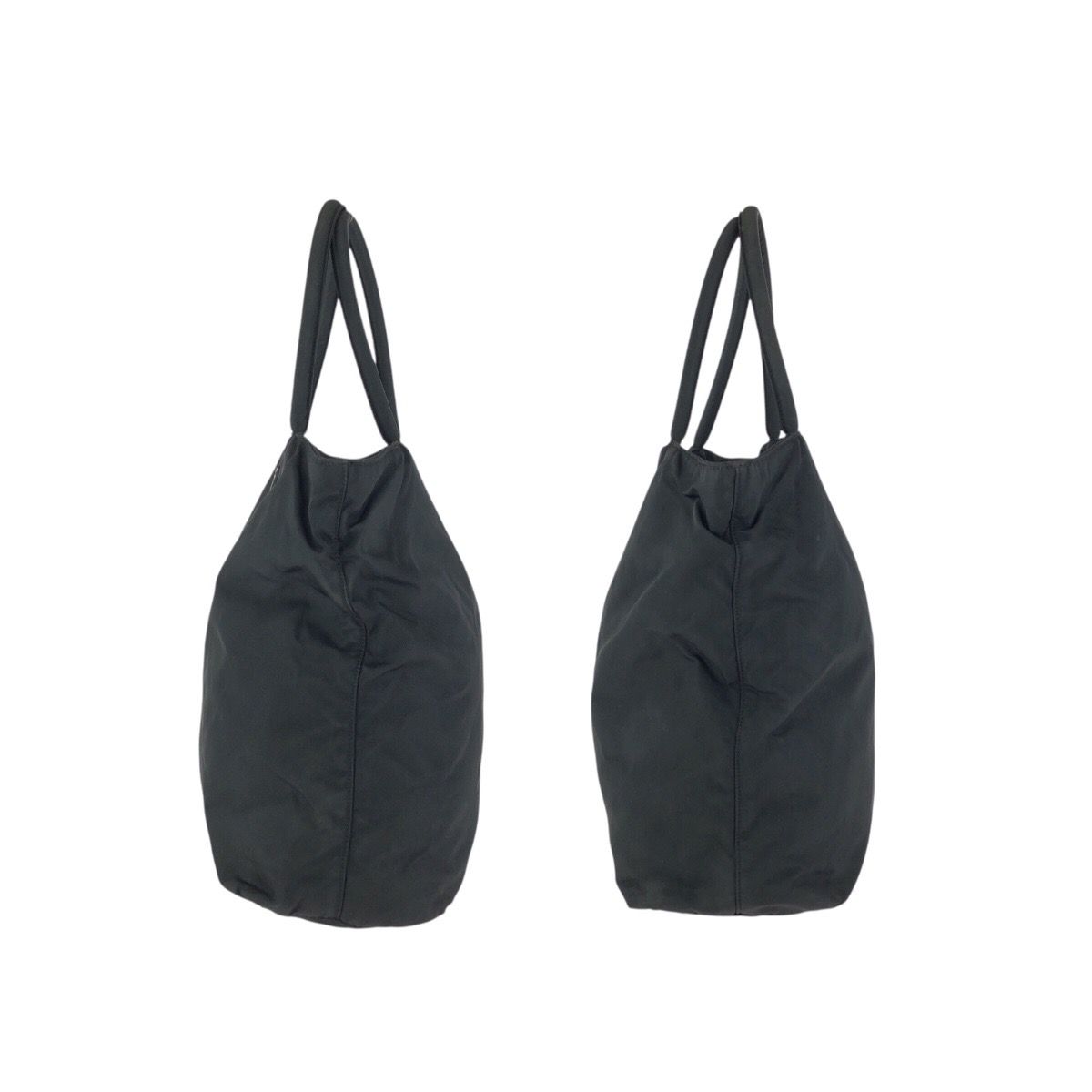 Prada Tessuto Black Silver Nylon Tote — view 8