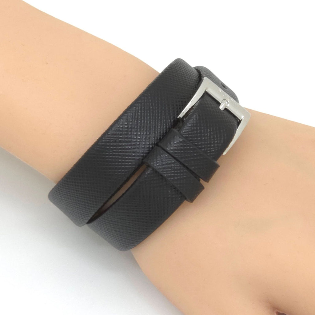 Prada Centurion Double Saffiano Leather Bracelet 44 cm Wrist Circumference 13 — view 8