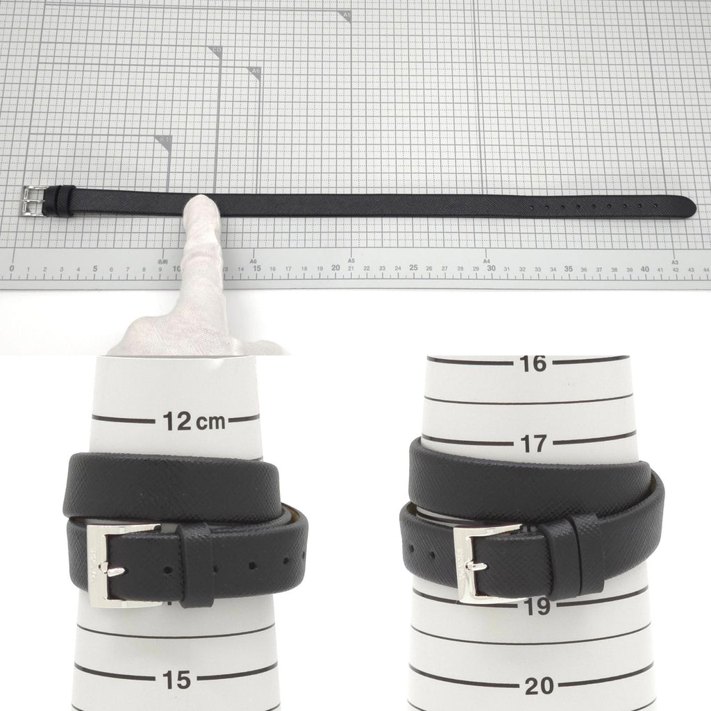 Prada Centurion Double Saffiano Leather Bracelet 44 cm Wrist Circumference 13 — view 7