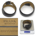 Prada Centurion Double Saffiano Leather Bracelet 44 cm Wrist Circumference 13 — view 5