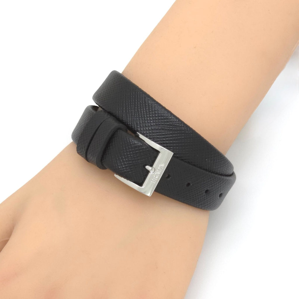 Prada Centurion Double Saffiano Leather Bracelet 44 cm Wrist Circumference 13 — view 2