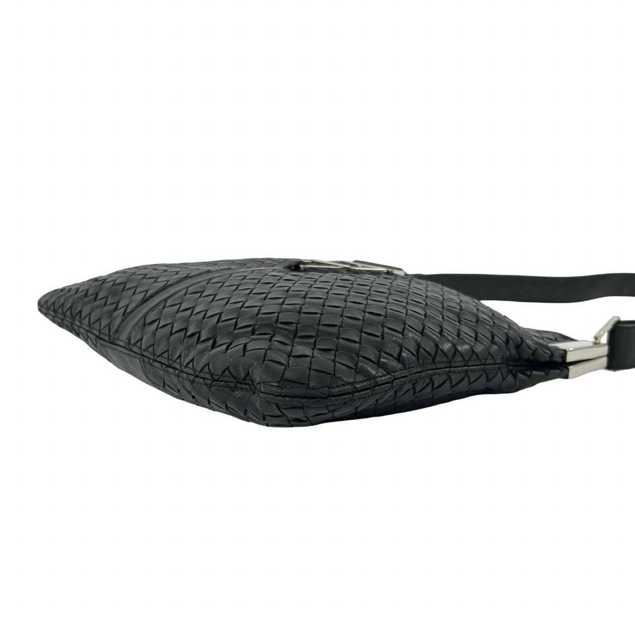Bottega Veneta Intrecciato Leather Shoulder Bag Pochette Crossbody Black — view 8