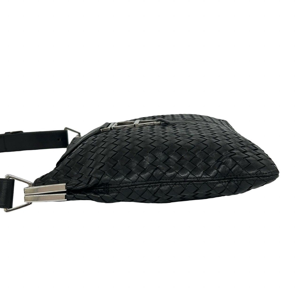 Bottega Veneta Intrecciato Leather Shoulder Bag Pochette Crossbody Black — view 5
