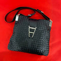 Bottega Veneta Intrecciato Leather Shoulder Bag Pochette Crossbody Black