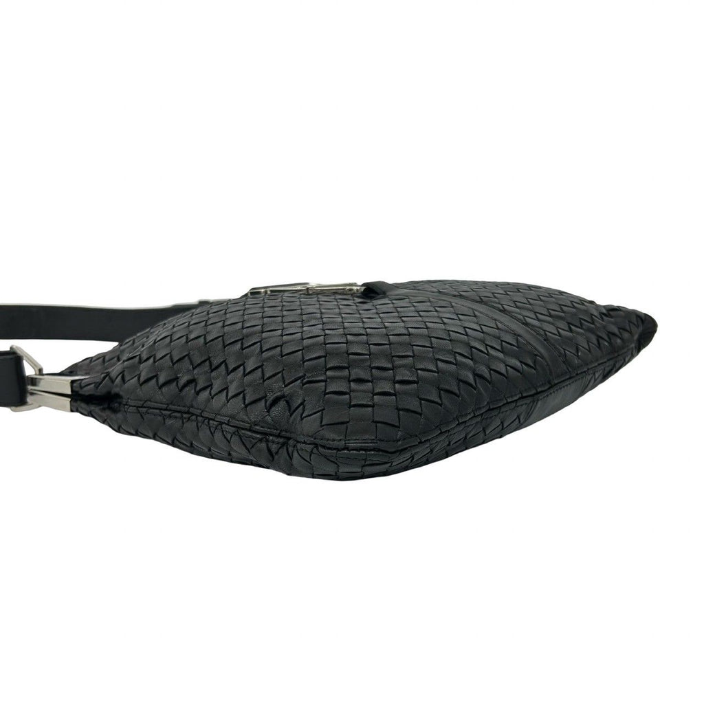 Bottega Veneta Intrecciato Leather Shoulder Bag Pochette Crossbody Black — view 7
