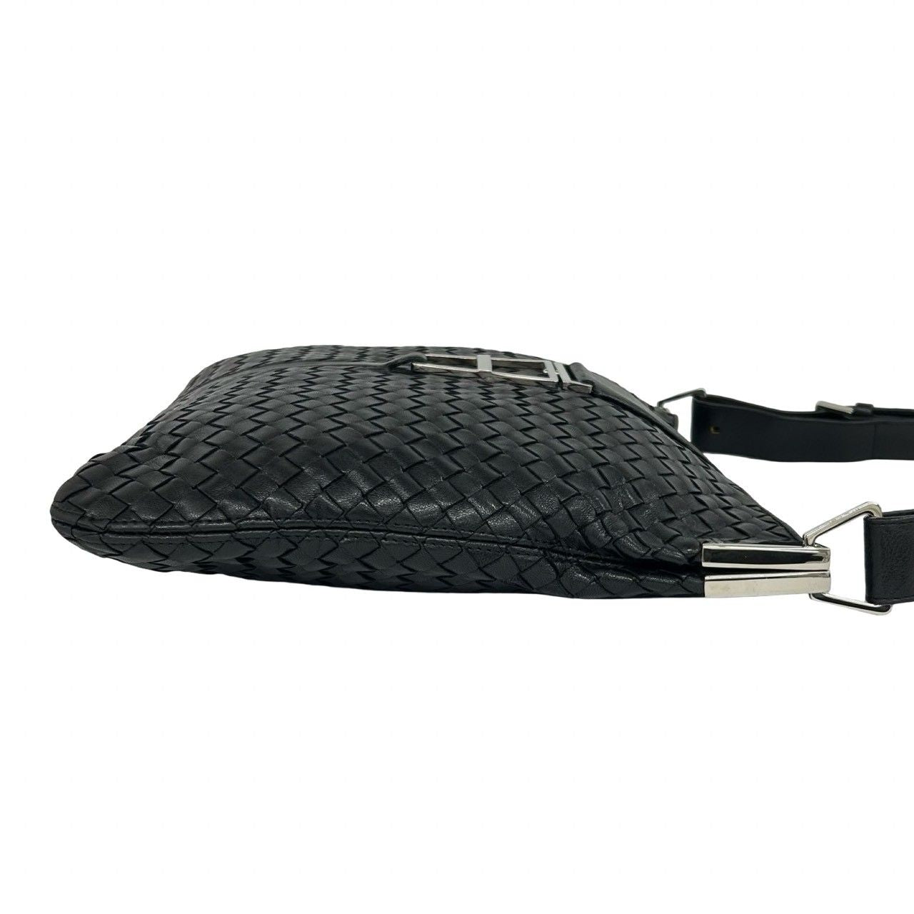 Bottega Veneta Intrecciato Leather Shoulder Bag Pochette Crossbody Black — view 6