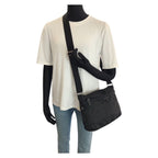 Prada Tessuto Black Silver Nylon Shoulder — view 7