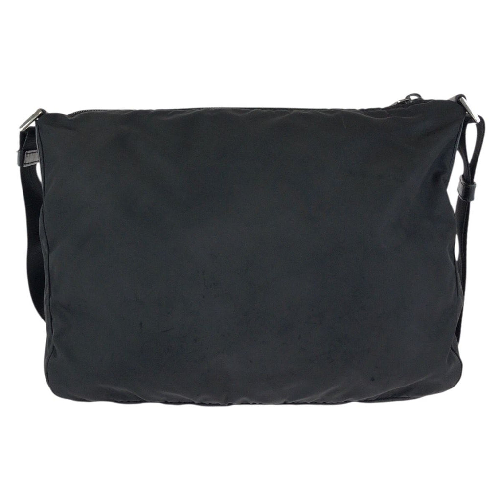 Prada Tessuto Black Silver Nylon Shoulder — view 2