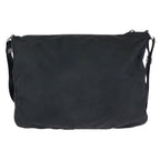 Prada Tessuto Black Silver Nylon Shoulder — view 2