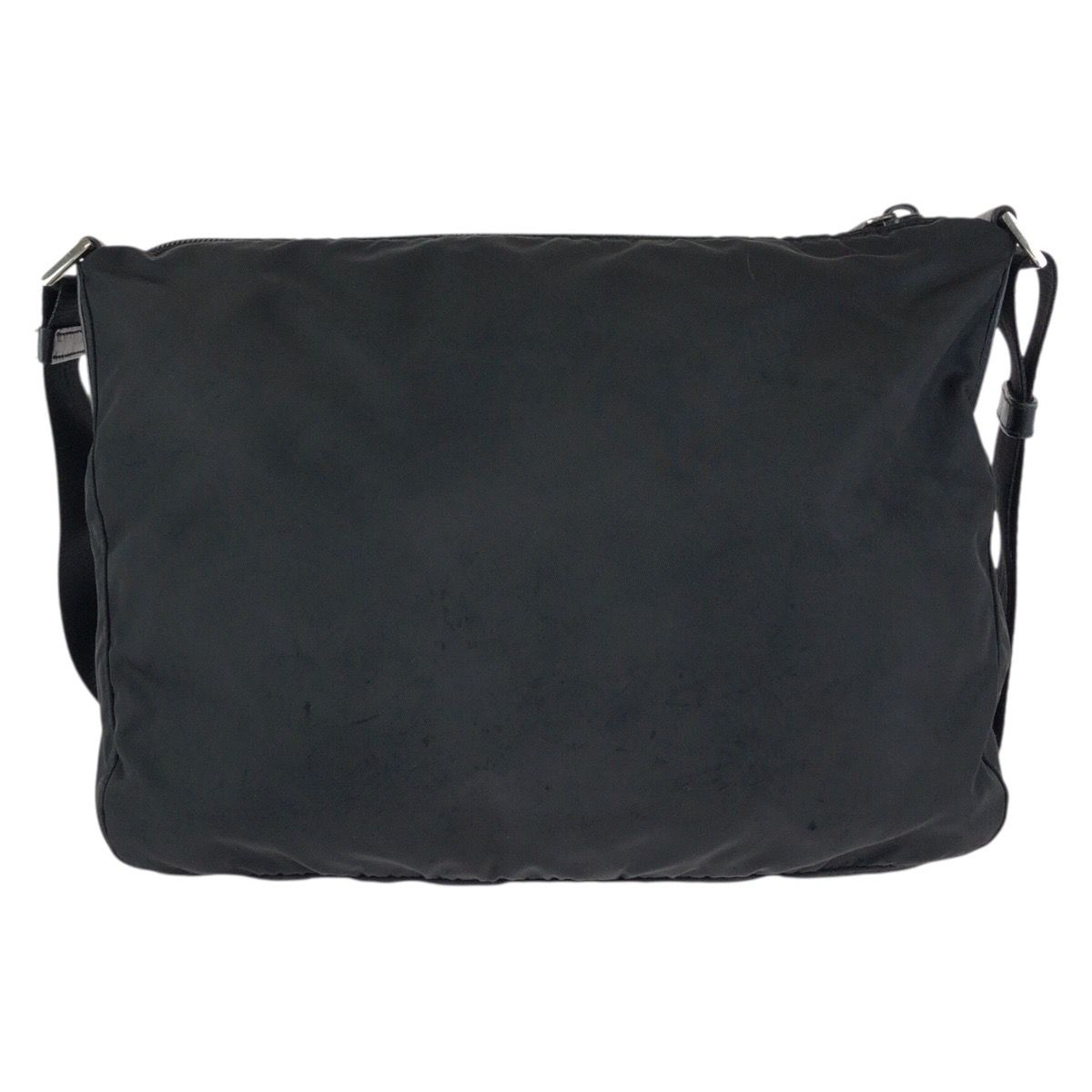 Prada Tessuto Black Silver Nylon Shoulder — view 2