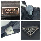 Prada Tessuto Black Silver Nylon Shoulder — view 4