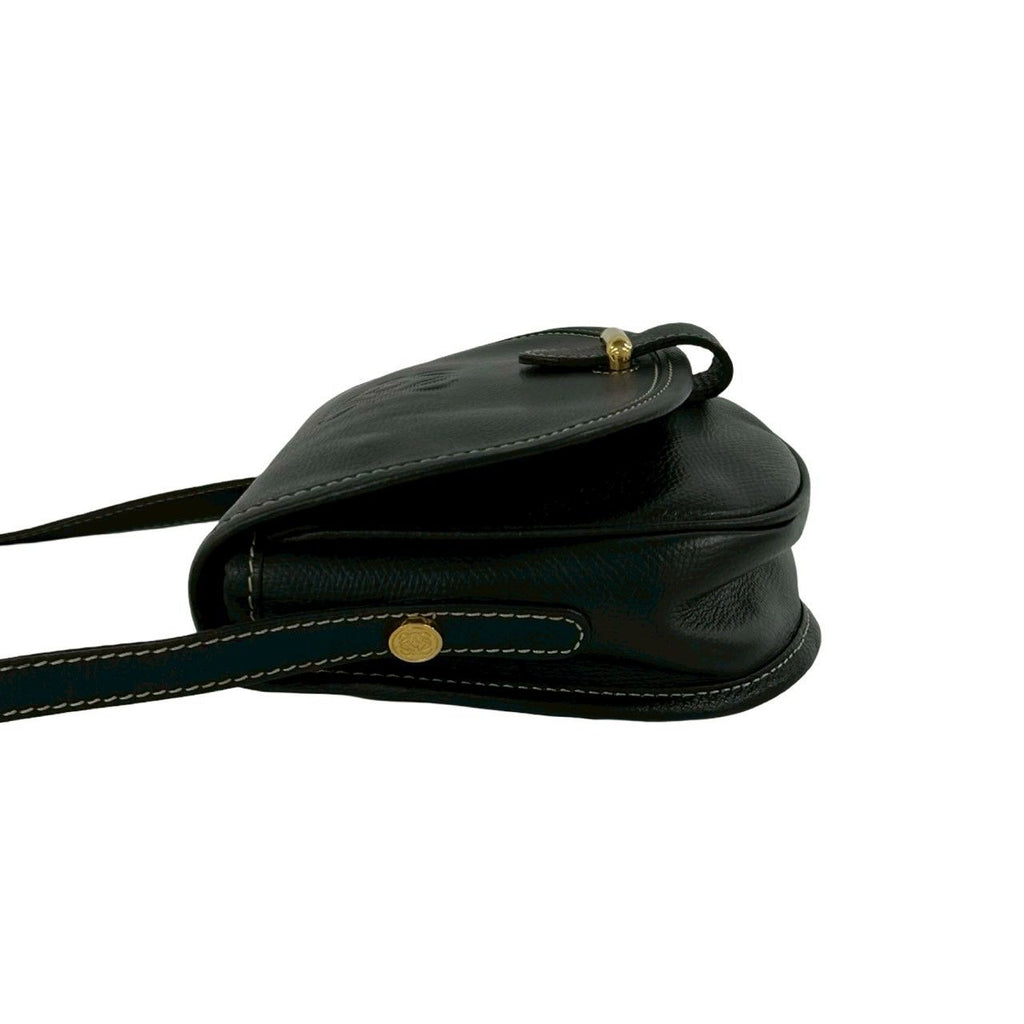 Loewe Vintage Anagram Logo Leather Shoulder Bag Pochette Crossbody Black — view 5