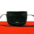 Loewe Vintage Anagram Logo Leather Shoulder Bag Pochette Crossbody Black