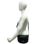 Loewe Vintage Anagram Logo Leather Shoulder Bag Pochette Crossbody Black — view 2