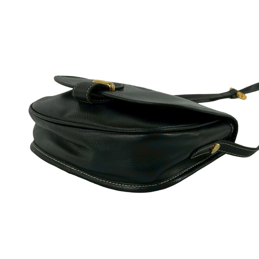 Loewe Vintage Anagram Logo Leather Shoulder Bag Pochette Crossbody Black — view 8