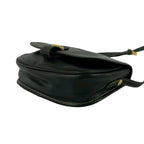 Loewe Vintage Anagram Logo Leather Shoulder Bag Pochette Crossbody Black — view 8