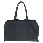 Prada Tessuto Black Silver Nylon Tote Shoulder — view 2