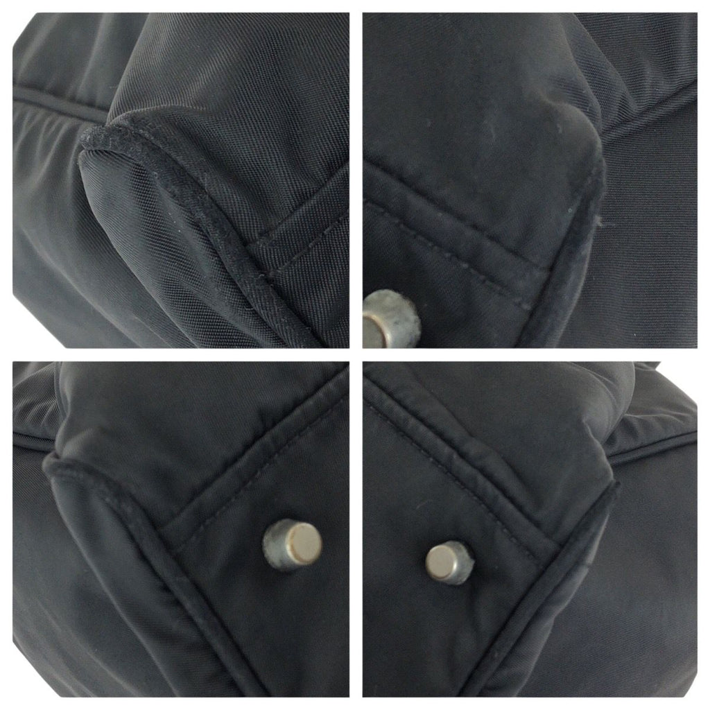 Prada Tessuto Black Silver Nylon Tote Shoulder — view 3