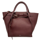 Celine Shoulder Bag Big Small with Long Strap Bordeaux 2-Way Leather