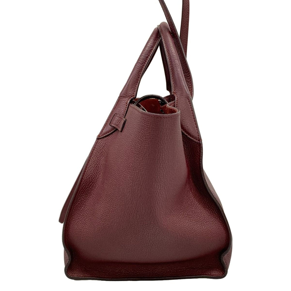 Celine Shoulder Bag Big Small with Long Strap Bordeaux 2-Way Leather — view 4